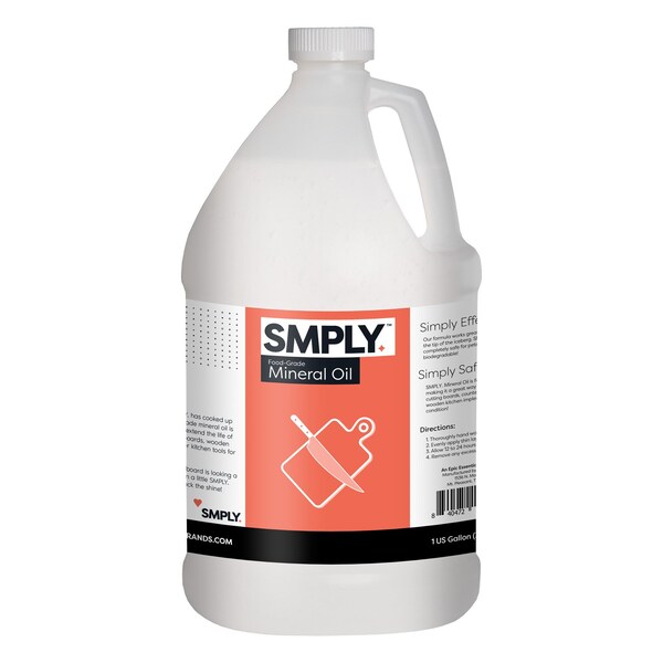 SMPLY. Food-Grade Mineral Oil for Cutting Boards, Countertops, and Kitchen Tools - 1 Gallon